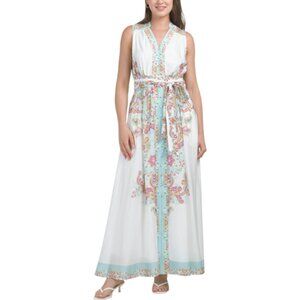 CIEBON Alodia Engineer Print Maxi Dress
